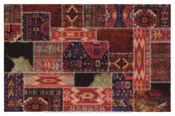 Коврик придверн. влаговпит. SHAHINTEX  DIGITAL PRINT Пачворк 40*60