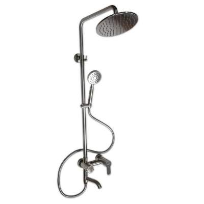 Смеситель MAGNUS 9237 с душ.стойкой Тропический душ боковой с 2-я лейками нерж. 304