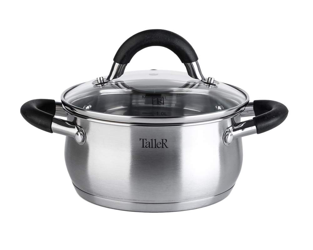 TALLER Шелборн Кастрюля TR-11043 1500мл нерж.сталь 18/10 индукция