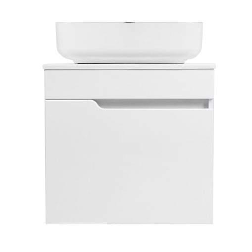 Тумба-ум  Куба 58 2ящ. под Анита 58 Дуб Вотан/белый мат напольный