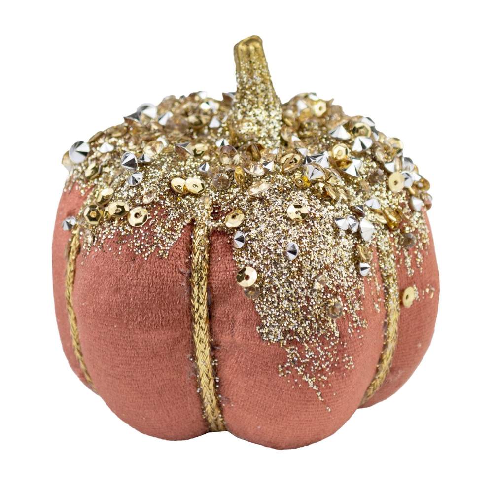 DECOLINE Фигурка Тыква 8х8см коричневый (пенопласт/текстиль) 688221169