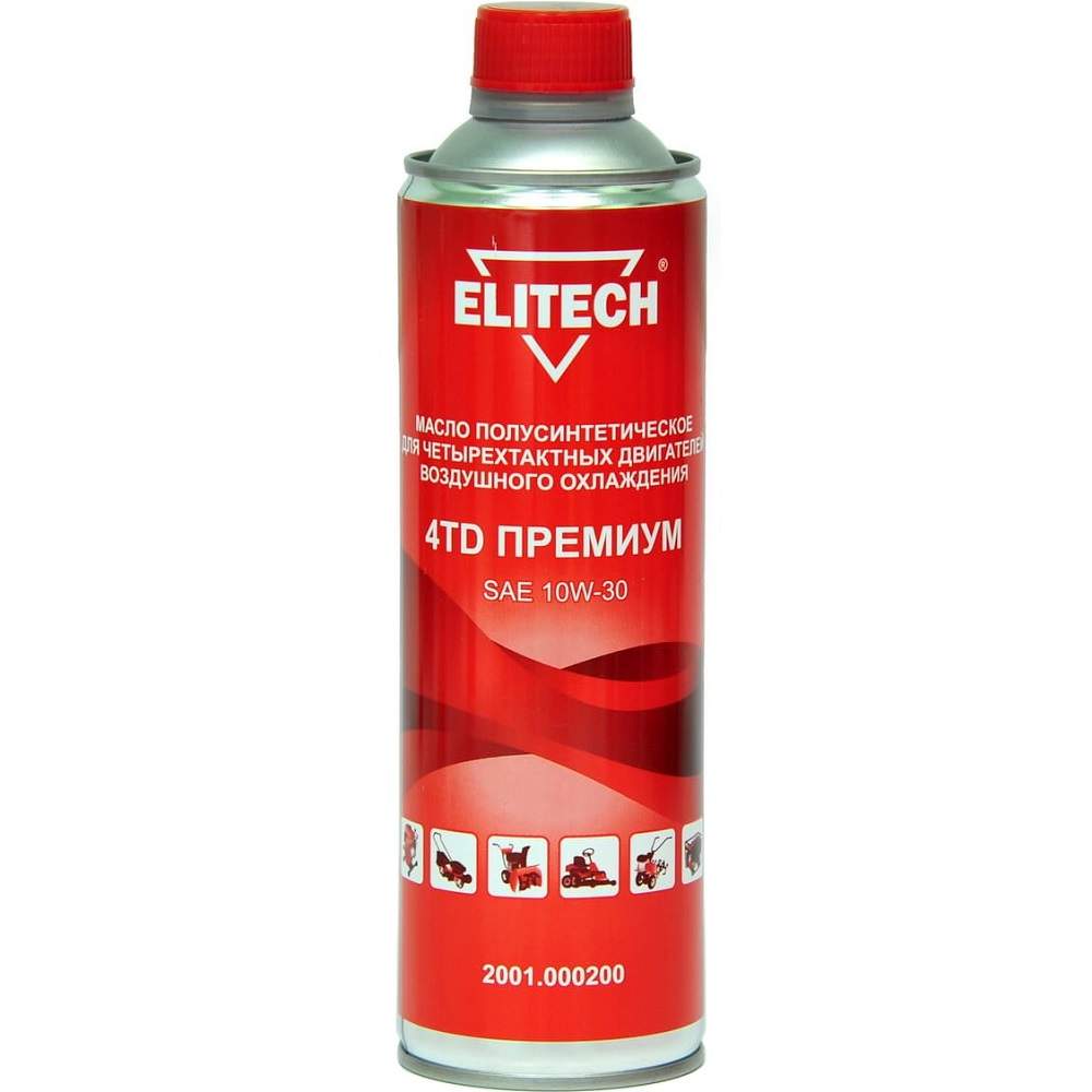 Масло Elitech SAE 10W-30  4-х тактное полусинтетика 0,6л  2001.000200