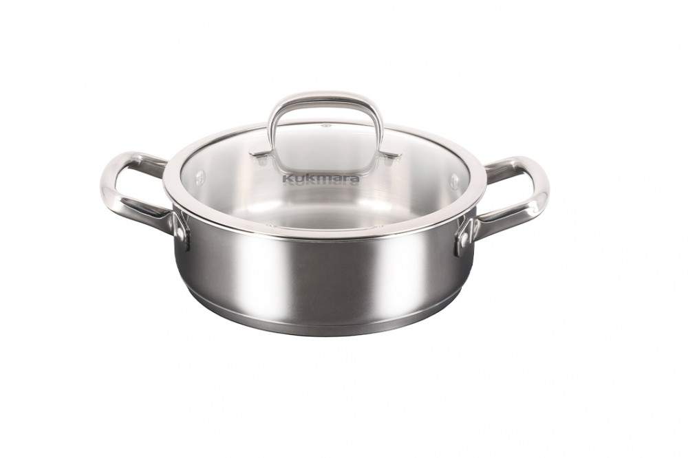 KUKMARA Leon Сотейник 2,4л 22см нерж.сталь с/кр лн-стп2422г