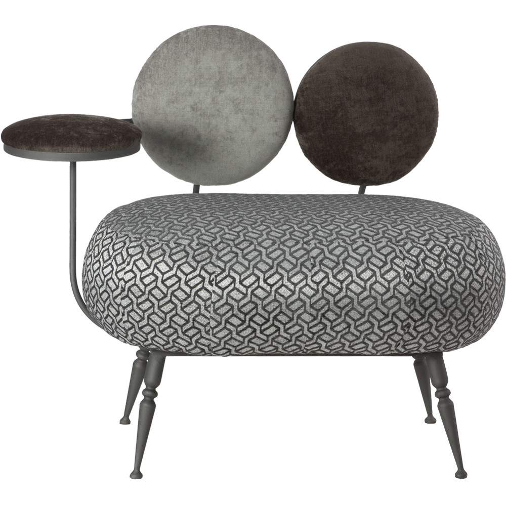 Банкетка  "Пьяно" (Люкс грей, цв.ковки Графит)  14041 Ш89*В72*Г50