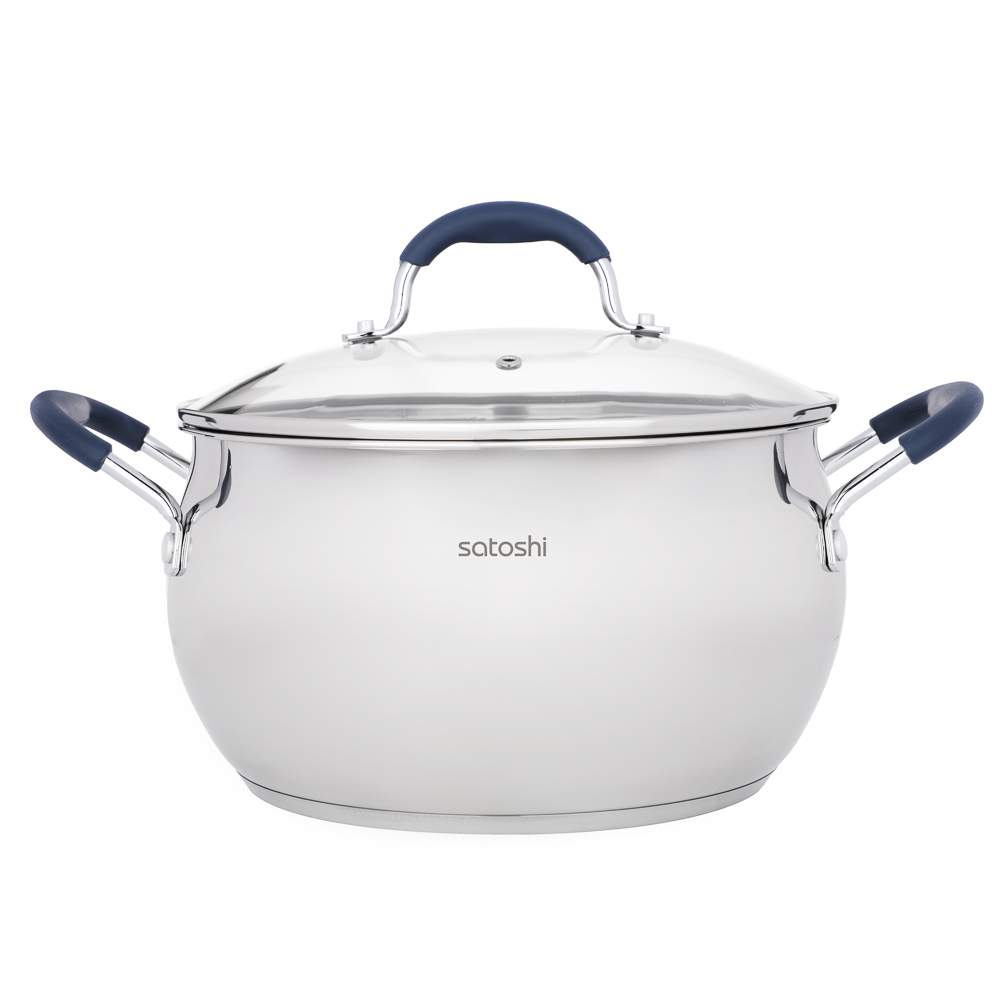 SATOSHI Альба Кастрюля 822-273 6500мл/24х13,5см с крышкой нерж.сталь индукция