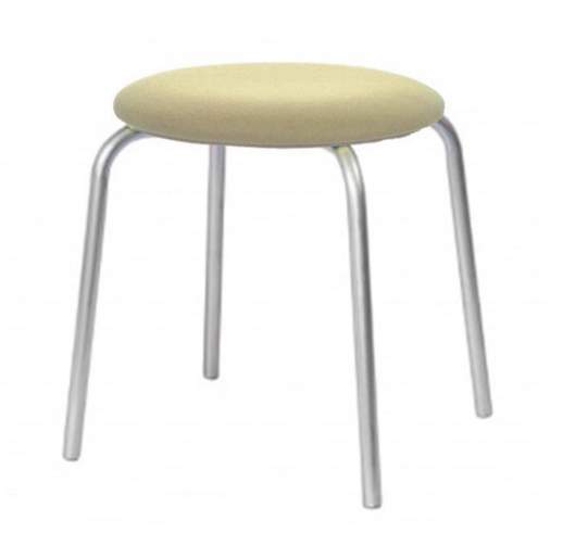 Табурет Эконом хром к/з св.беж