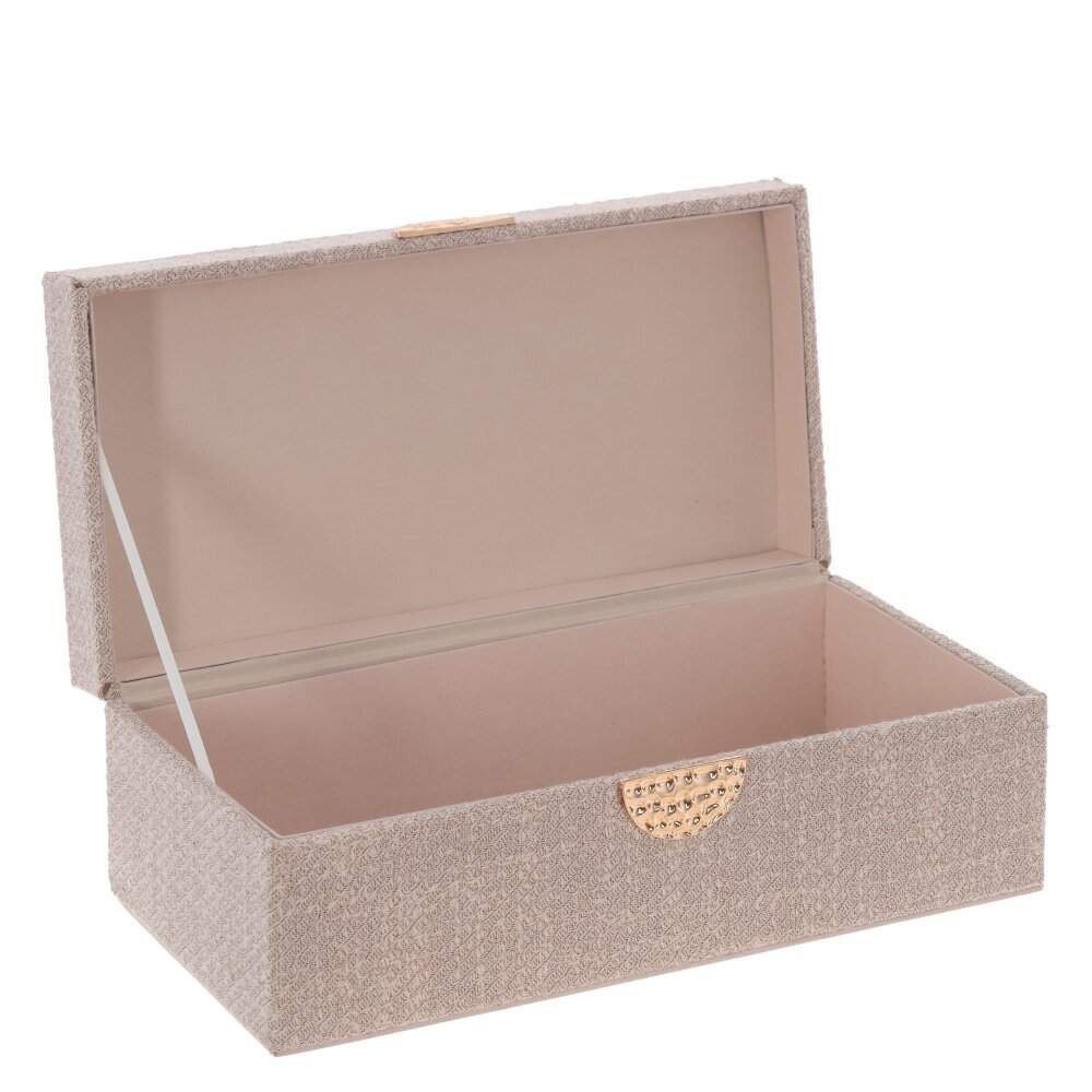 REMECO COLLECTION Шкатулка 795959 30х15х10см дерево/текстиль/металл