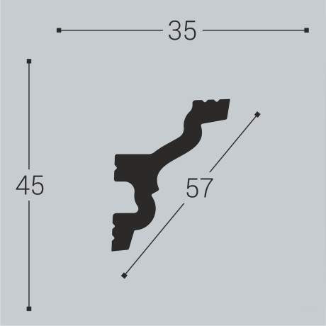 Карниз XPS BD К 7 (45*35)/28