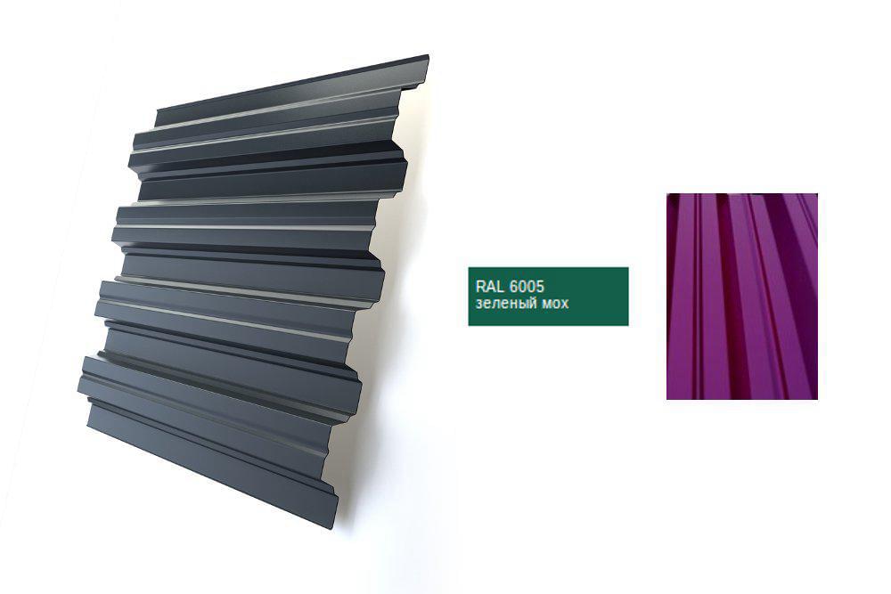 Профнастил С8А 0.4 PE RAL  6005  зеленый  6 м.п.
