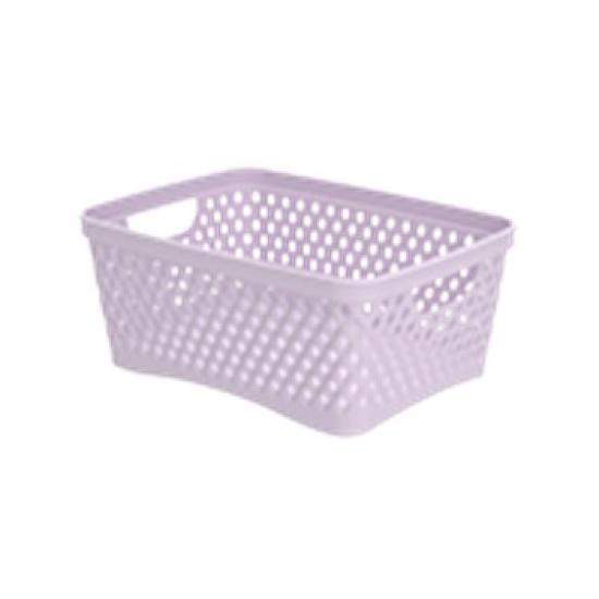 Корзинка Ромбики 5л пудр.роз. 39х21 h12см выруб.руч. АП464/348091