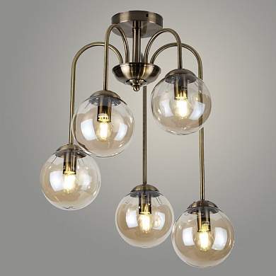 Люстра 64366/5 AB бронза 5х40W E27 d450 h520, XLD22