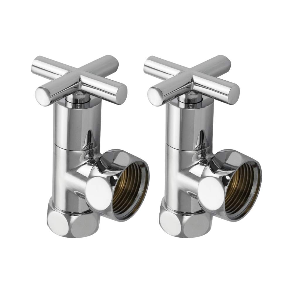 Кран манжетный к полотенцесушителю 1х3/4  углов. г/г  с крестовой ручкой 399