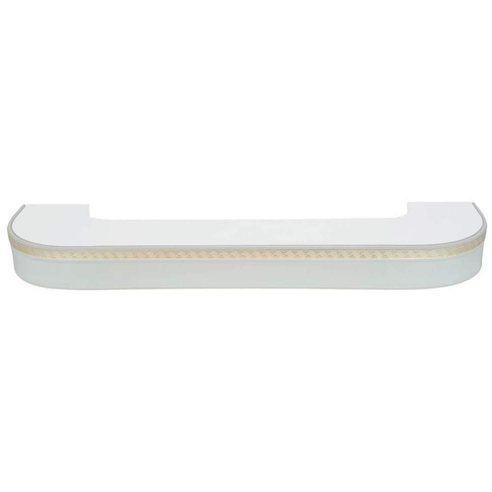 Карниз с поворотом Хит-Греция 3-х рядн. Белый золото  2,0  64203