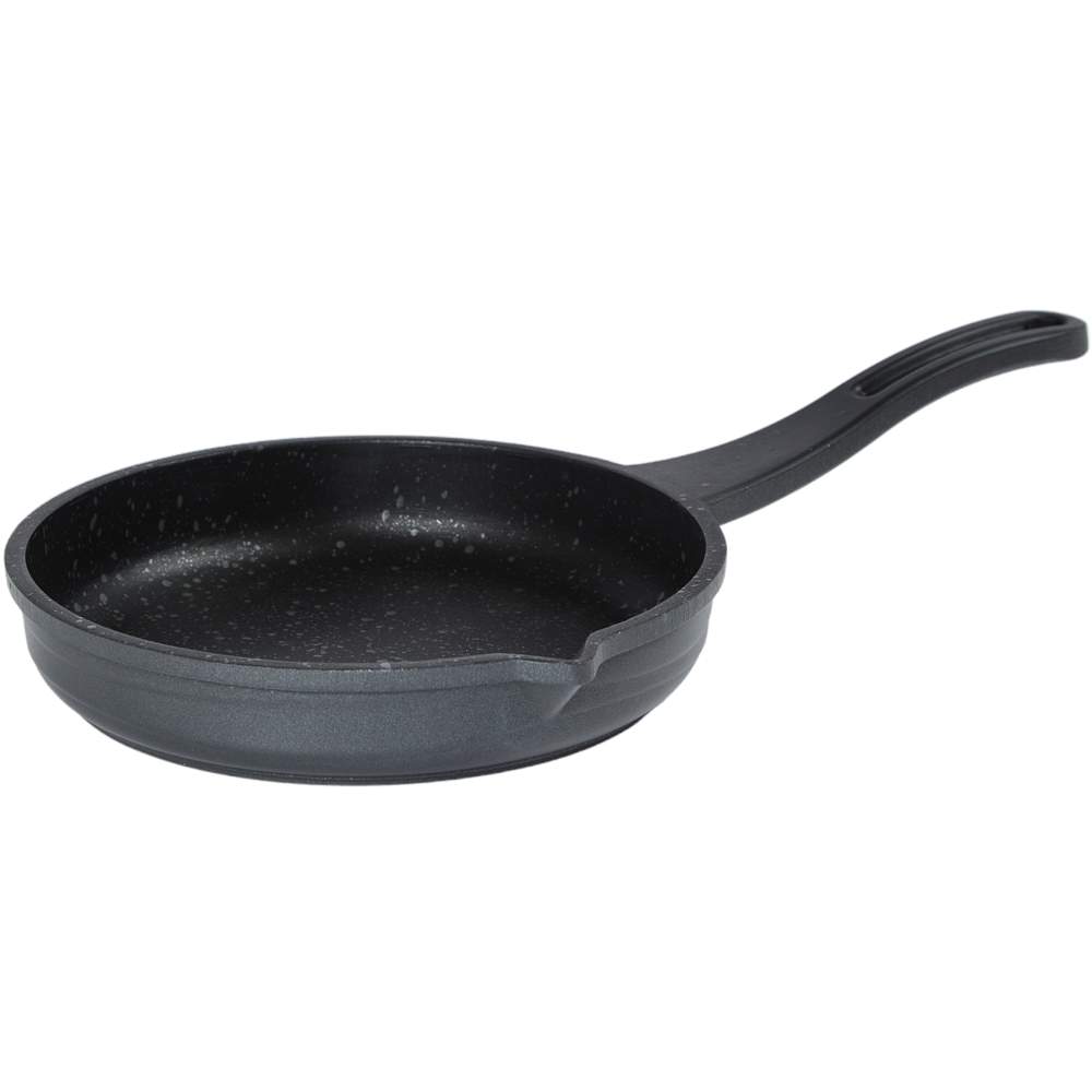 O.M.S. Антрацит Сковорода-мини 3720-ANTR с носиком 14х2,8см с а/п покрытием 