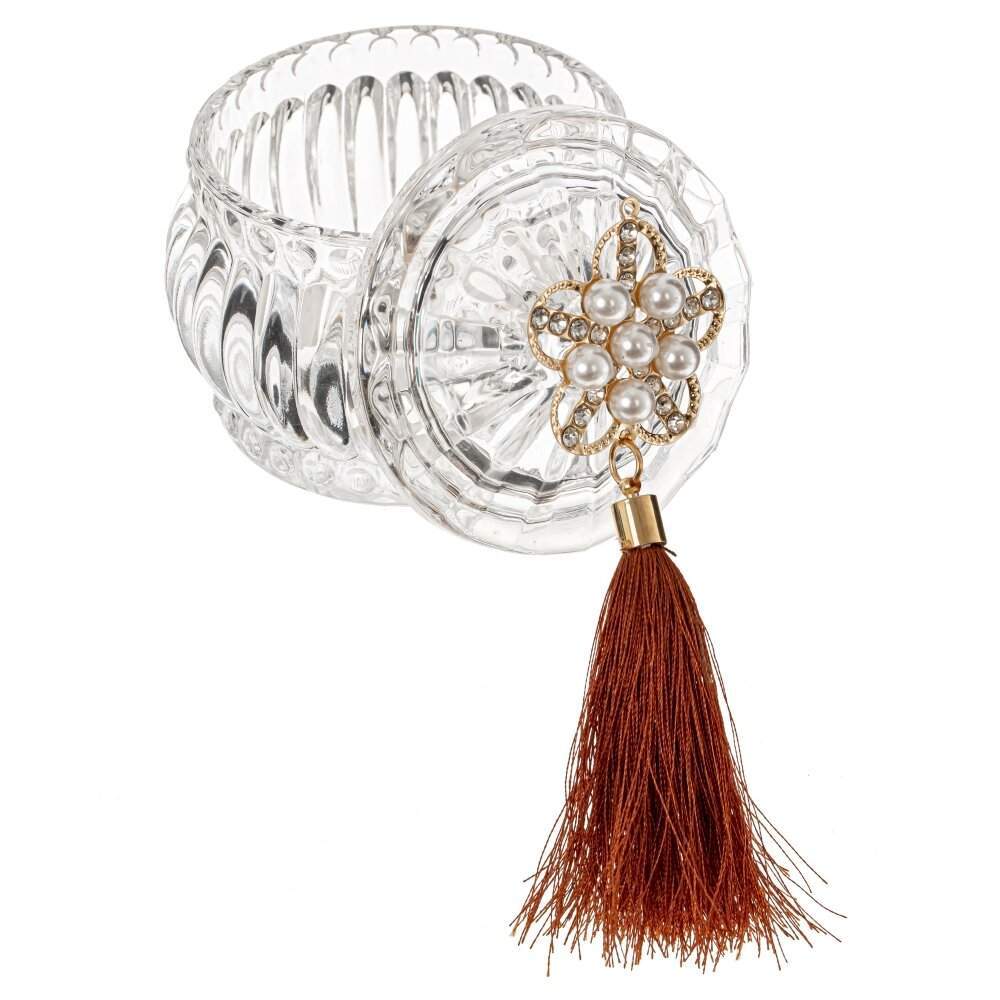 REMECO COLLECTION Шкатулка 814301 Жемчуг стекло/металл 7,5х7,5х7см