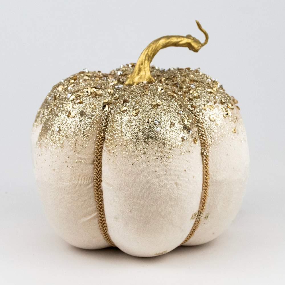 DECOLINE Фигурка Тыква 18х16см кремовый (пенопласт/текстиль) 688201720-CR