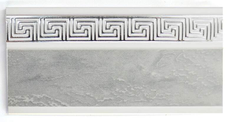 Карниз с поворотом Хит-Греция 3-х рядн. Мрамор хром 1,8  67186