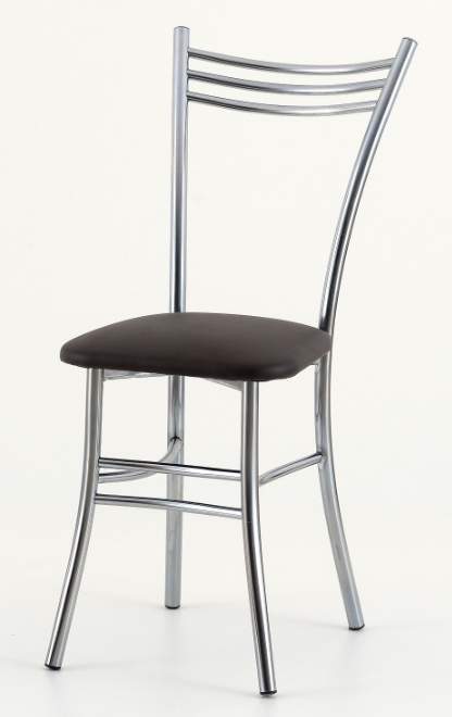 Стул Увертюра Лайт без обвязки хром. сид.трапеция кофейный 3