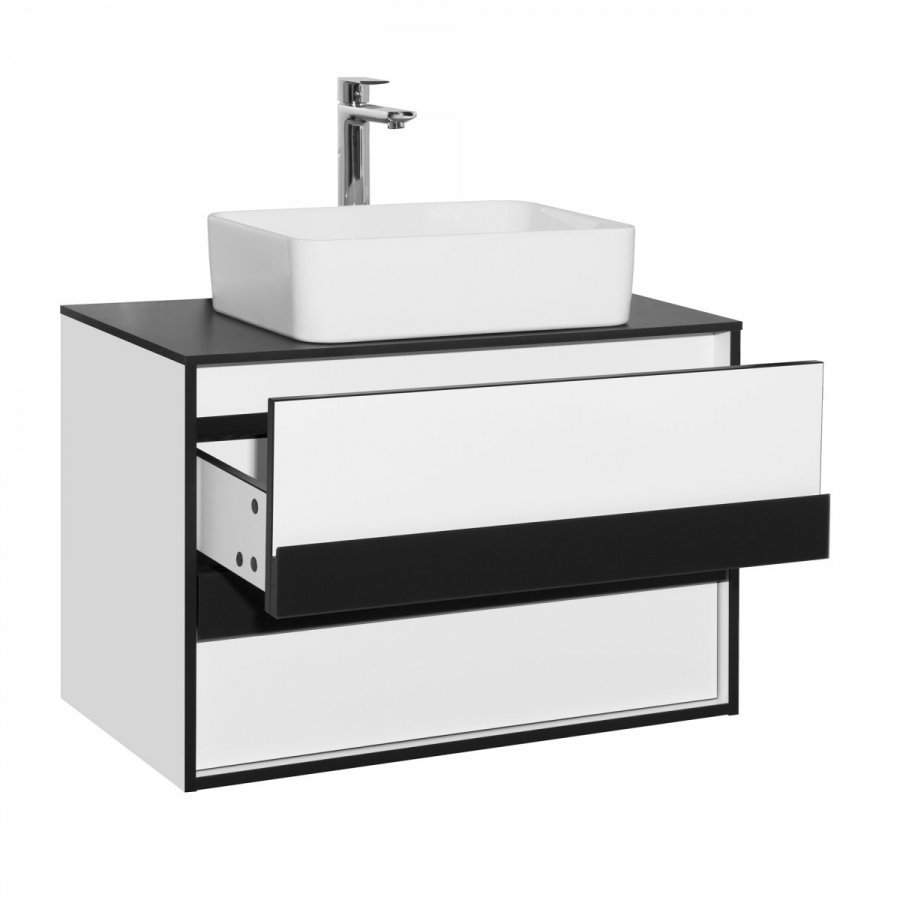 Тумба Амстердам 100 (1000*440*550) Белый матовый подвес./напол. столешн б/рак