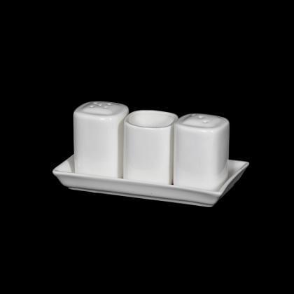 CORONE White Набор д/специй фк083 3 предмета на подставке (60)