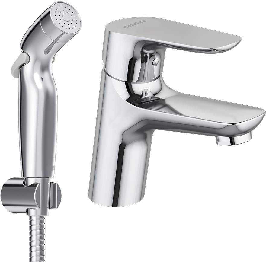 Смеситель  Jupiter  770300001 д/умывальника с гиг.душем хром