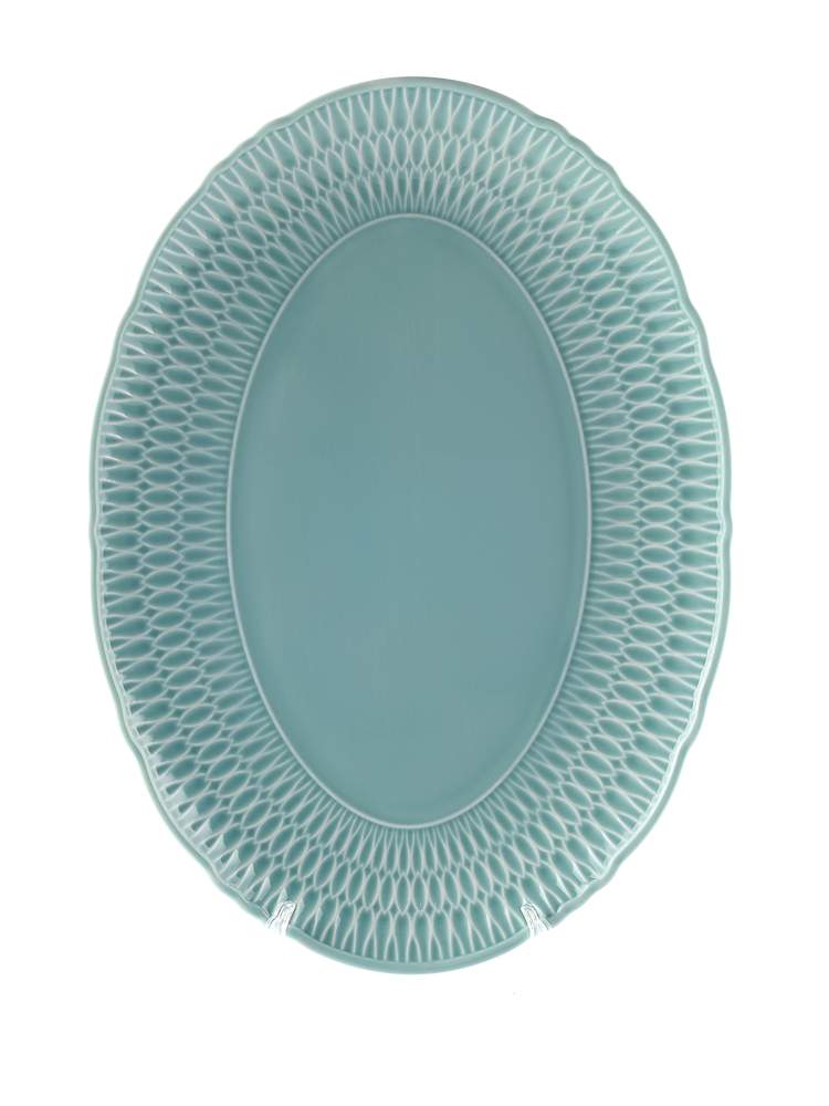 CMIELOW Sofia LB05 Голубая глазурь Блюдо овальное 24см 0882990