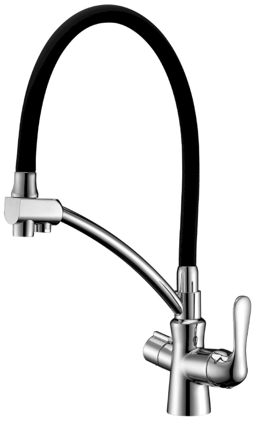 Смеситель Comfort  LM3070C  д/кухни, хром, гибкий излив  LEMARK