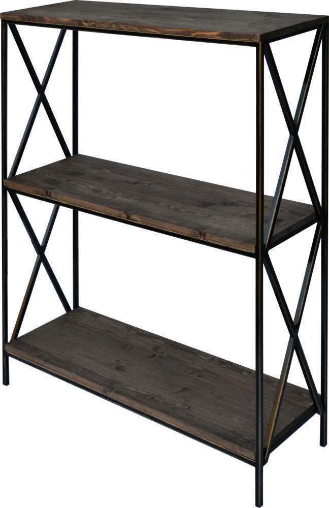 МЕТАЛЛ-ДЕКОР Полка №1420 Лофт h120х30х98см 3-х ярусная 