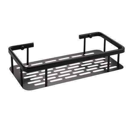 Полочка ТИТАН прямоуг. с лит.дном одинарная 32см, с креп.к стене,черного цв.  76066