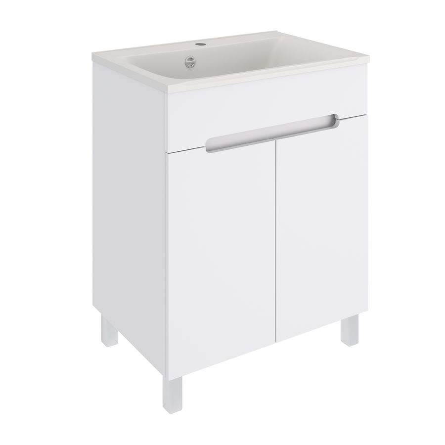 Тумба Olivia  2дв. напол.+ раковина  Прима 65см белый/Florentina 2065COLI/F