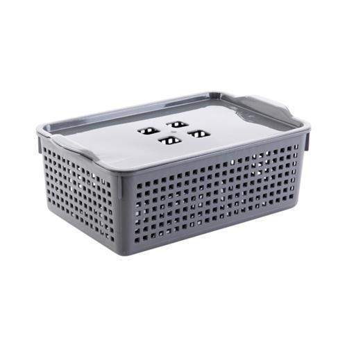 Корзинка Лофт/решетка 3,8л с кр.графит прям 29х18 h10см 643108/286965
