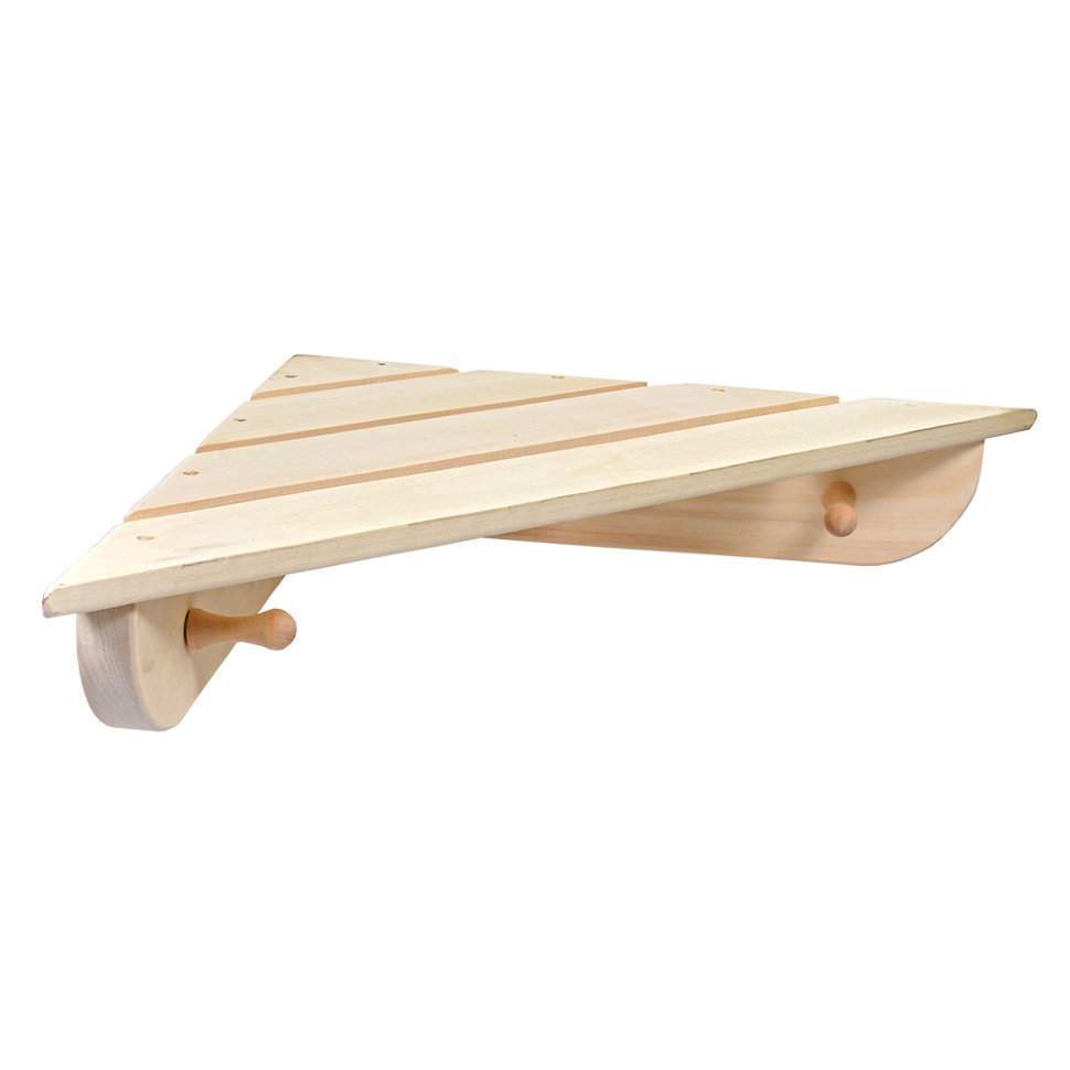 Полка-вешалка Банные штучки  Угловая, Липа,  4 крючка  32473