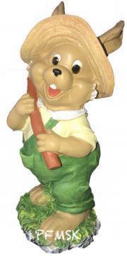 Заяц  ФП361  в панамке с молотом  42см  