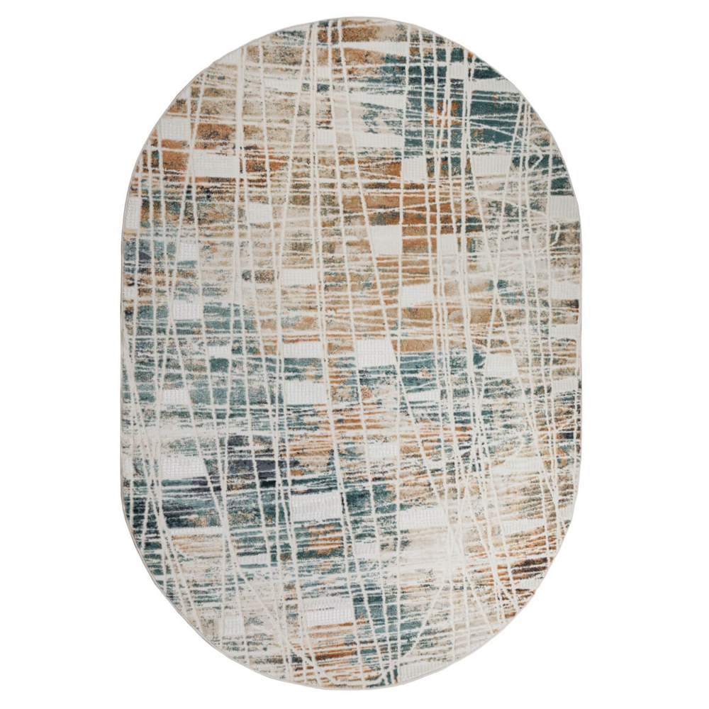 Ковер BEVERLY  A3742A  1.6х2.3  Mint Green/Terra овал