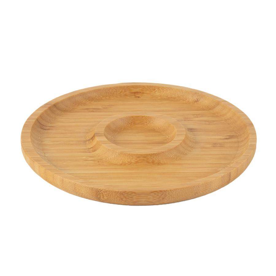 КАТУНЬ бамбук Блюдо круглое КТ-СБ-КРС-033 2-х секционное 20,5х1,5см