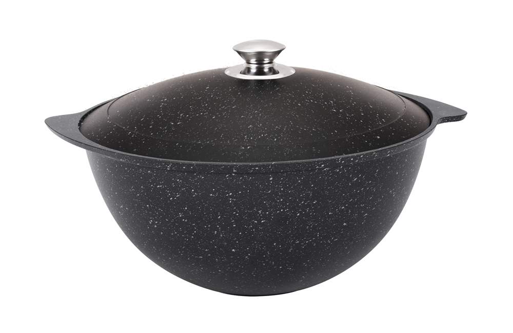 KUKMARA Казан кмт65а 6л АП темный мрамор крышка металл 