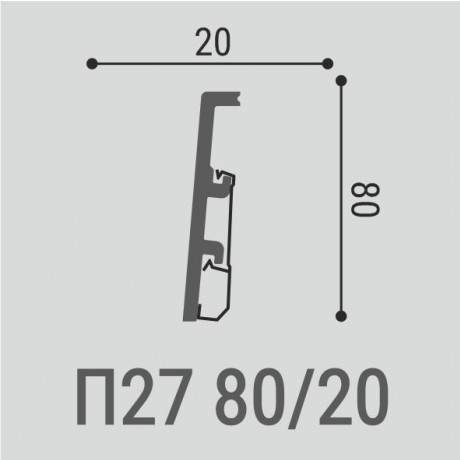 Плинтус XPS BD П 27 (80*20)/16