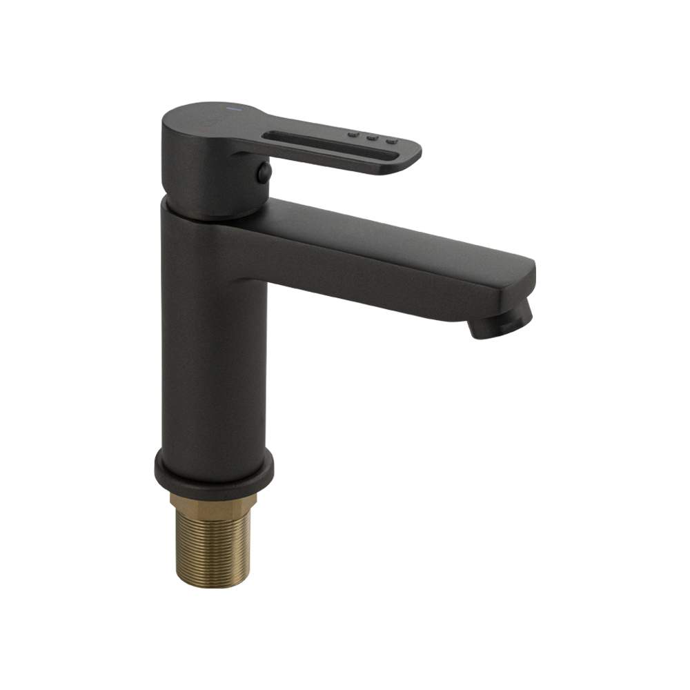 Смеситель Consul 8930  на раковину шаров.  Графит ручка с прорезью