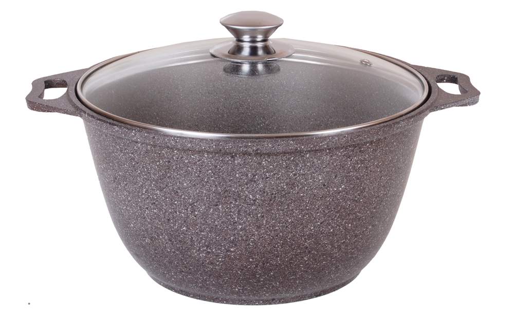 KUKMARA Кастрюля кмки42а 4л 26х14см АП Кофейный мрамор Marble индукция ст/кр