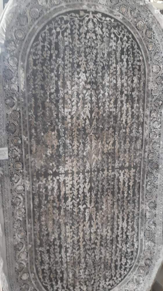 Ковер Creante Black  7258  1,0х2,0  Black/Grey  овал