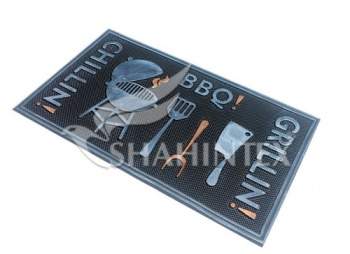 Коврик придверн. SHAHINTEX резиновый с покрытием  45х75  SH22  серебро