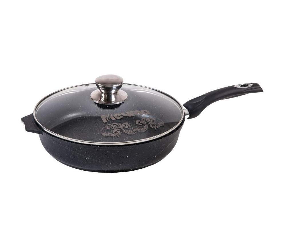 МЕЧТА Гранит Black Сковорода с24802 240мм с крышкой