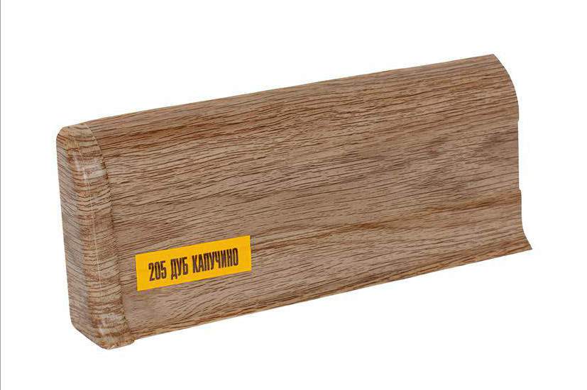 205 Плинтус н/п Идеал Комфорт, Дуб капучино, 55мм/2,2м