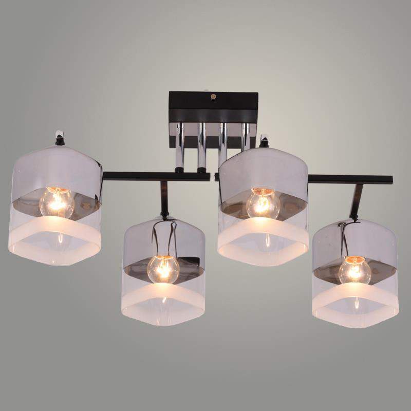 Люстра GH90066/4 BK+CR черный/хром 4х60W E27 d500 h250, KK23