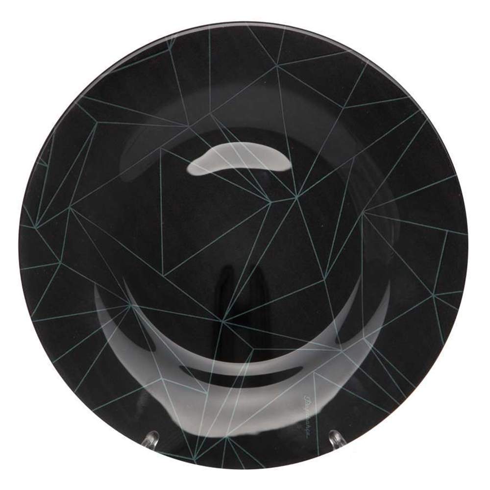 PASABAHCE Линеа Блэк Тарелка 10328SLBD66 260мм (рис.28980) упроч. стекло 3цв.