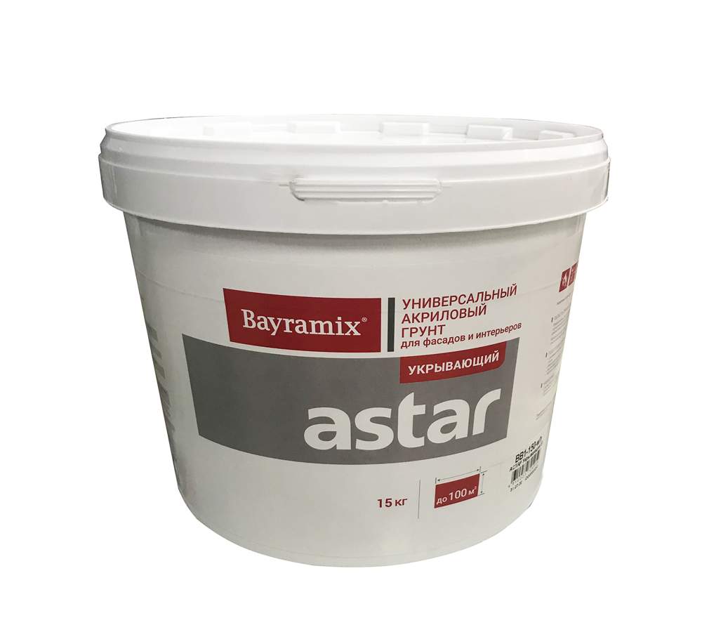 Bayramix Астар  Грунт укрывающий универс.д/внутр. и наружных работ  15кг  ВВ1-15-wh