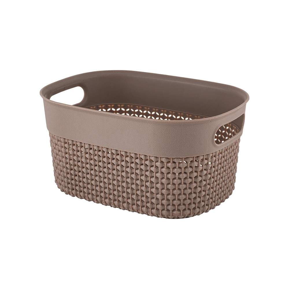 Корзинка д/хранения  OSLO мокко овал  3л  выруб.руч. PT135010015 /361511