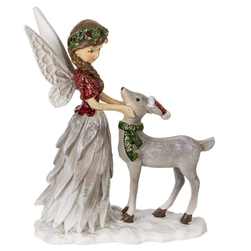 REMECO COLLECTION Фигурка 811353 Фея и олень 8,5х3,5х10см 