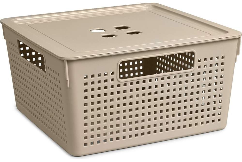 Корзинка Лофт/решетка 11л с кр.латте квадр 29х29h15см 6911120/328059