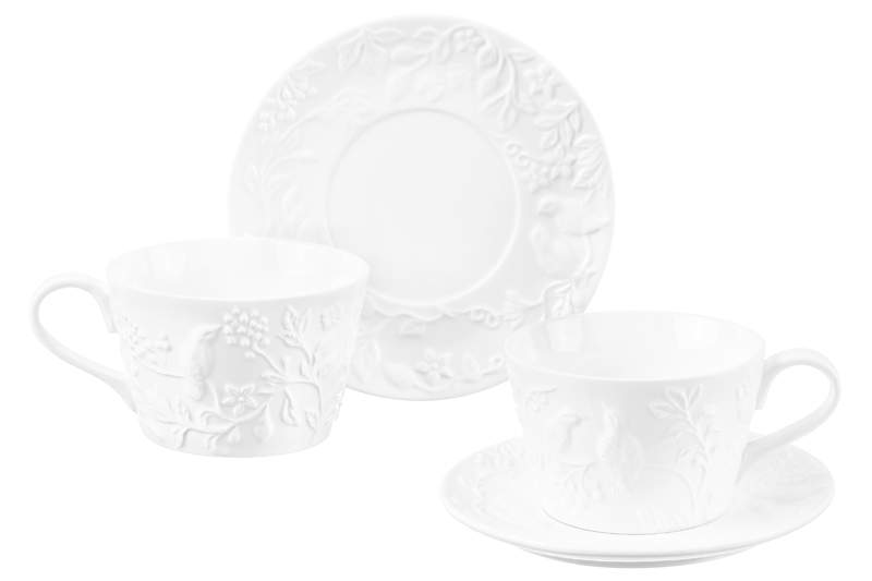 ELAN GALLERY Птички на ветке Набор чайный 540328 4пр/2перс 360мл 